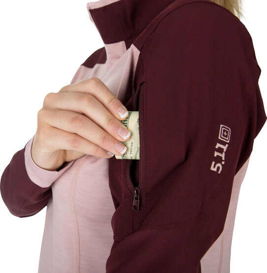 5.11 Women's Tactical Rapid Half-Zip Pullover Jacket with zip pockets